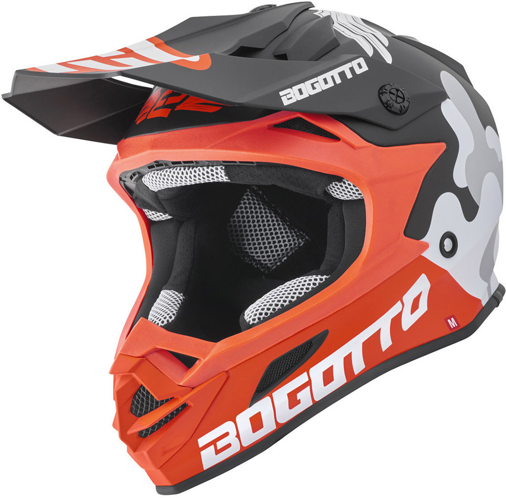Bogotto V328 Camo Fiberglass Motocross Helmet