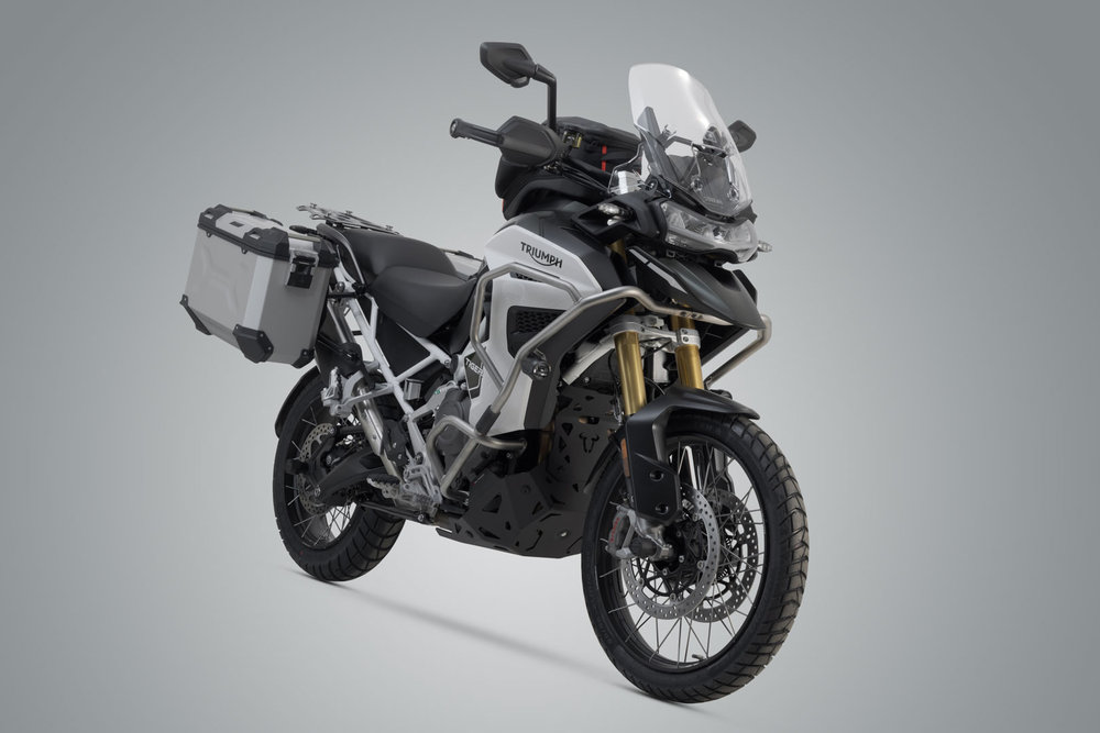 SW-Motech TRAX ADV aluminium case system - Silver. 45/37L. Tiger 1200 Rally / GT Explorer.