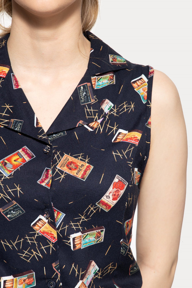 Queen Kerosin Dark Navy Ladies Jumpsuit