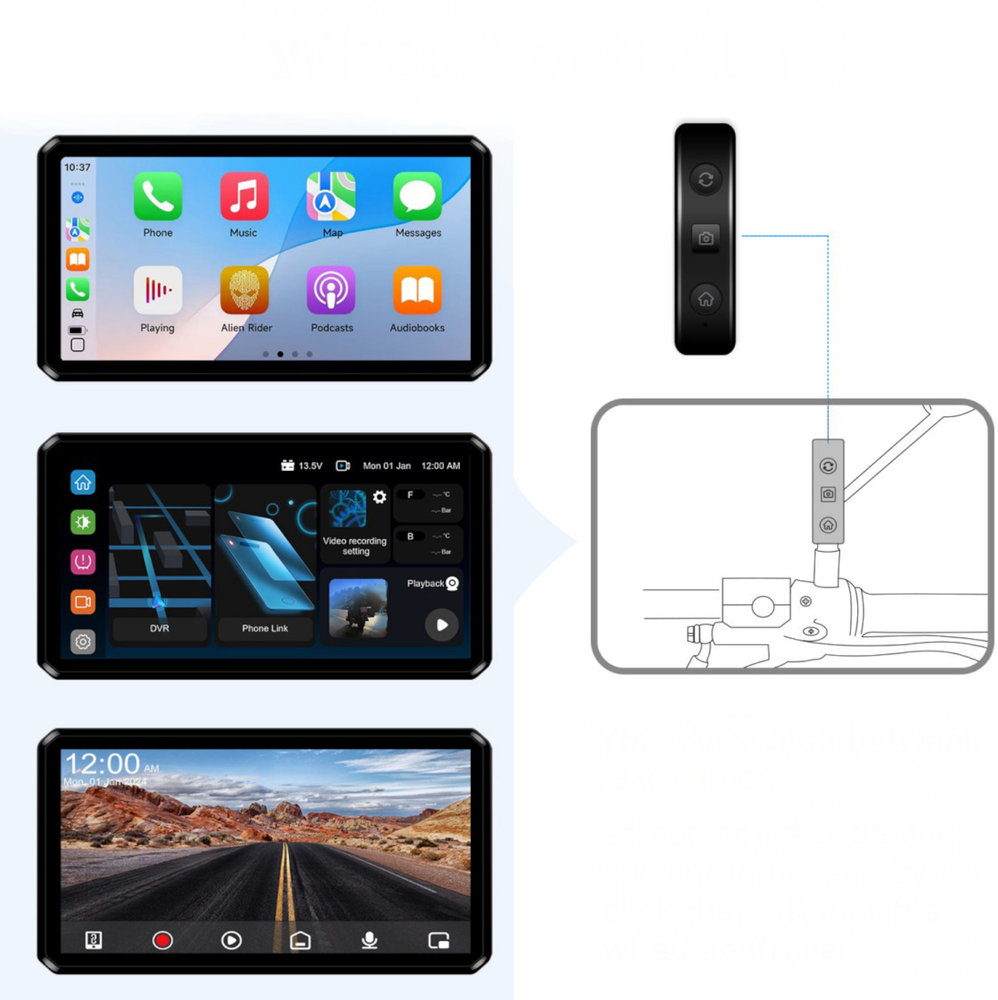 AlienRider M2S  Motorcycle Multimedia System + Cameras