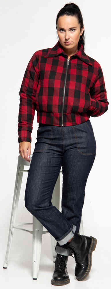 Queen Kerosin Speedway Queen Checkered Ladies Jacket