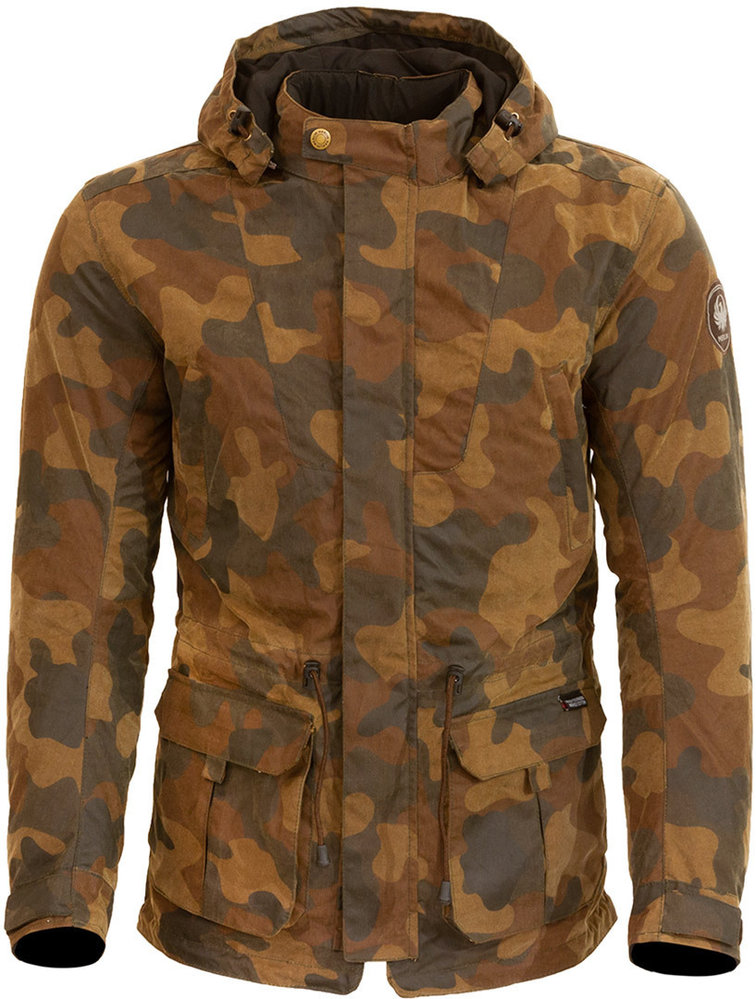 Merlin Belmot Camo Motorcycle Waxed Jacket