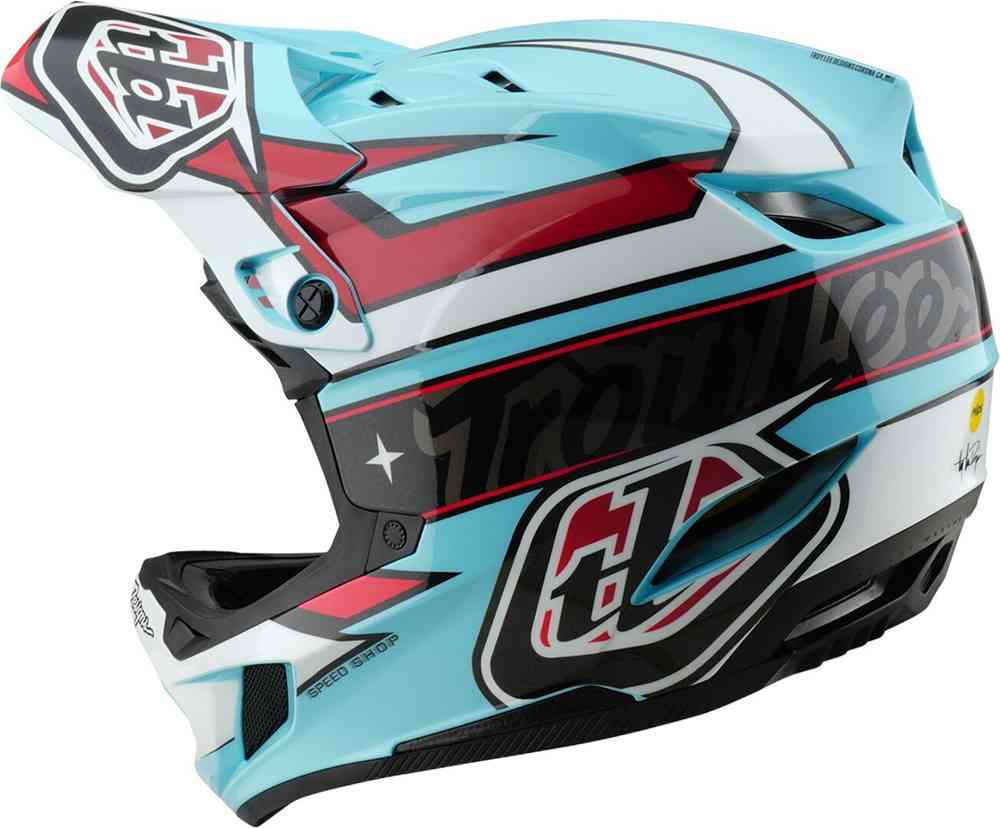 Troy Lee Designs D4 Mips Linear Polyacrylite Downhill Helm