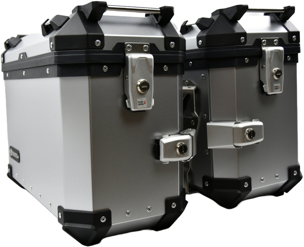 FC-Moto Terreno EVO Silver 28 L Alu Side Case Set + Lock Cylinder Set