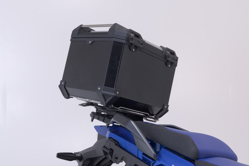 SW-Motech TRAX ADV top case system - Black. Suzuki V Strom 650 / 1000 / 1050.