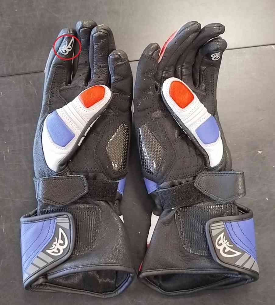 Berik Zoldar motorcycle gloves 2nd choice item