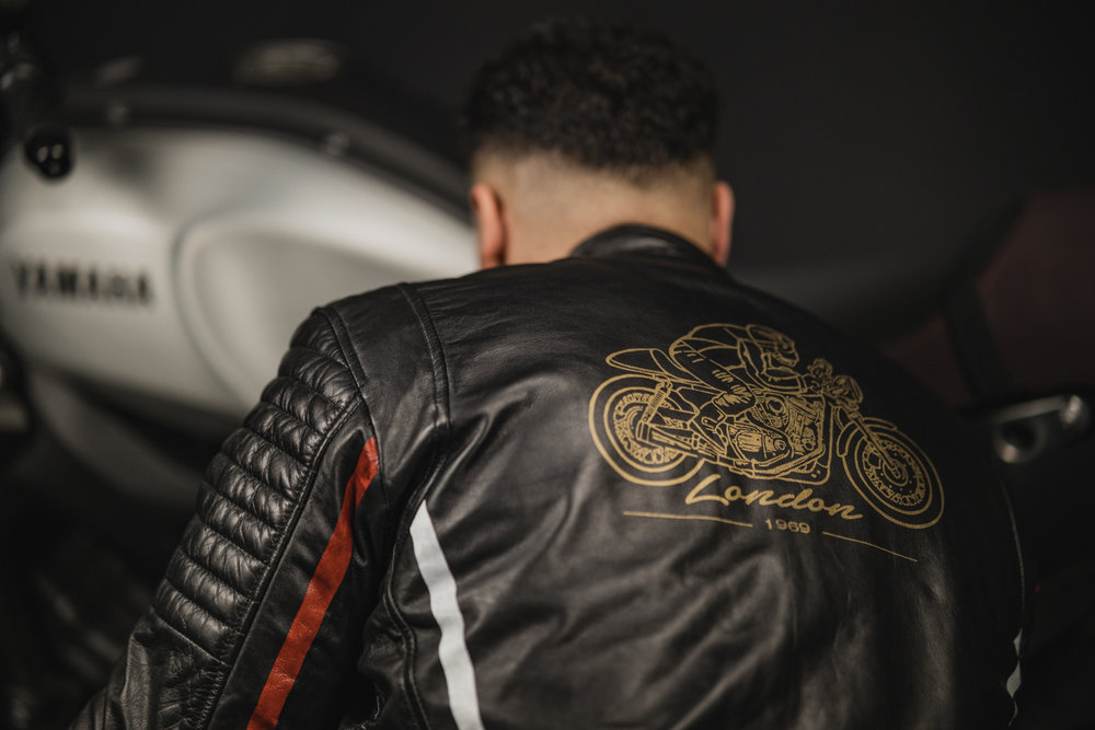 Black-Cafe London Seoul Motorcycle Leather Jacket