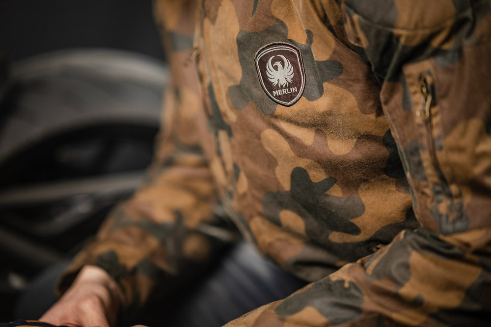 Merlin Covert Camo Motorcycle Waxed Jacket