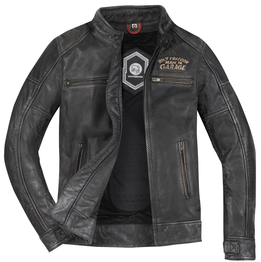 HolyFreedom Zero Summer perforated Motorcycle Leather Jacket