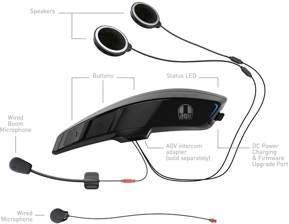AGV ARK Bluetooth Communication System Single Pack