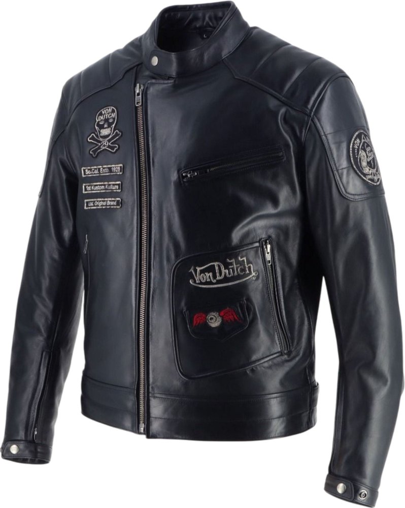 Von Dutch X Helstons Coliseum Motorcycle Leather Jacket