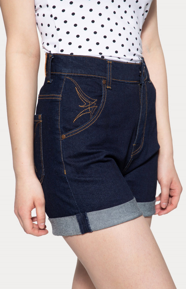 Queen Kerosin Denim Ladies Shorts