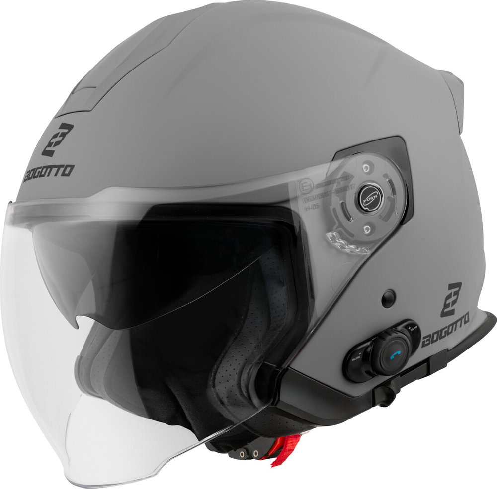 Bogotto H586 BT Solid Bluetooth Jet Helmet