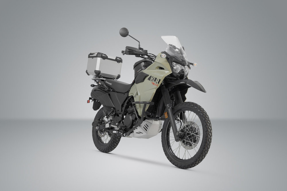 SW-Motech TRAX ADV top case system - Silver. Kawasaki KLR 650 (22-).