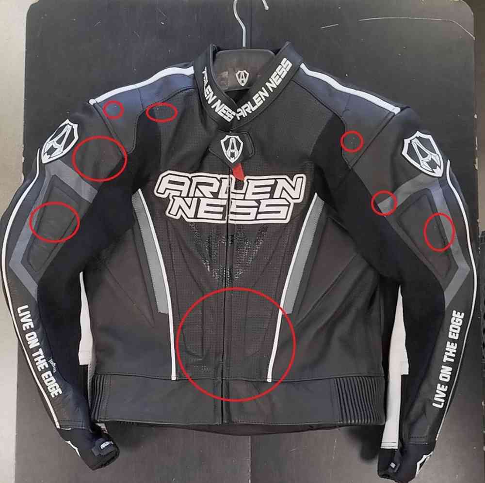 Arlen Ness Edge motorcycle leather suit Only Jacket 2nd choice item