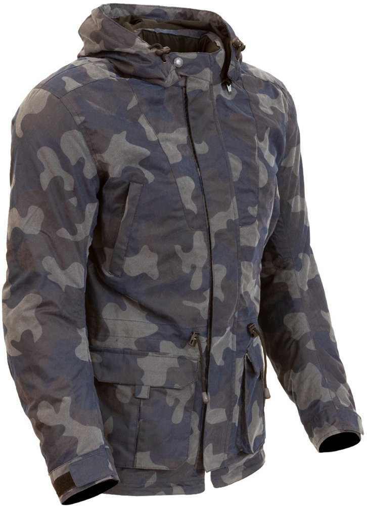 Merlin Belmot Camo Motorcycle Waxed Jacket