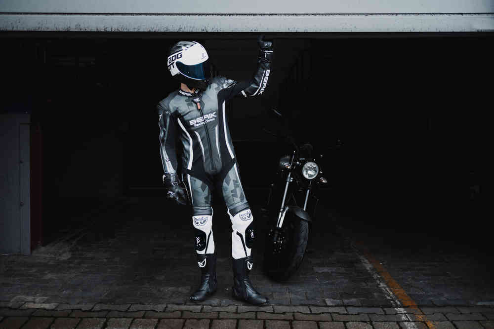 Berik Camo Track perforated One Piece Motorcycle Leather Suit