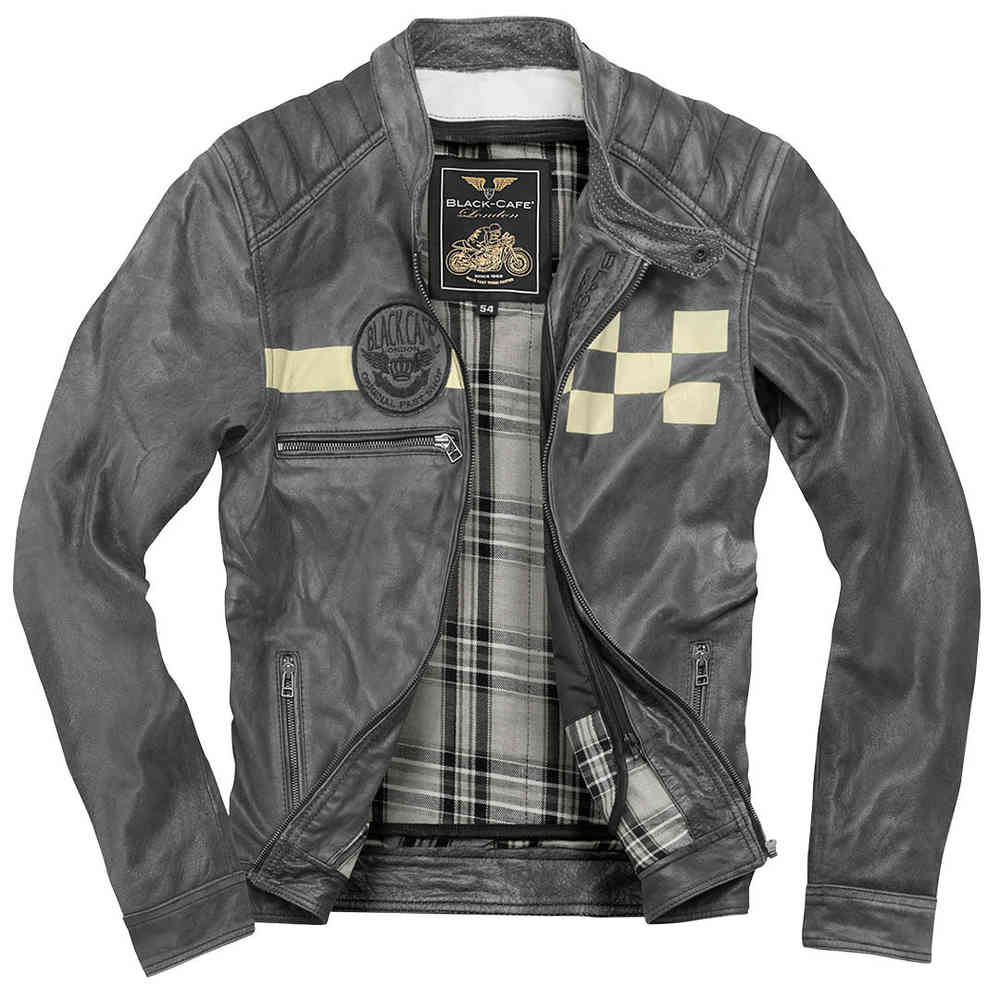 Black-Cafe London SevenT Motorcycle Leather Jacket