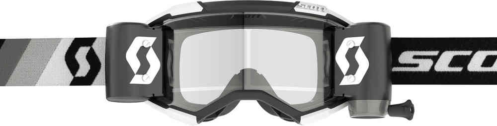 Scott Fury WFS Black/White Roll-Off Motocross Goggles