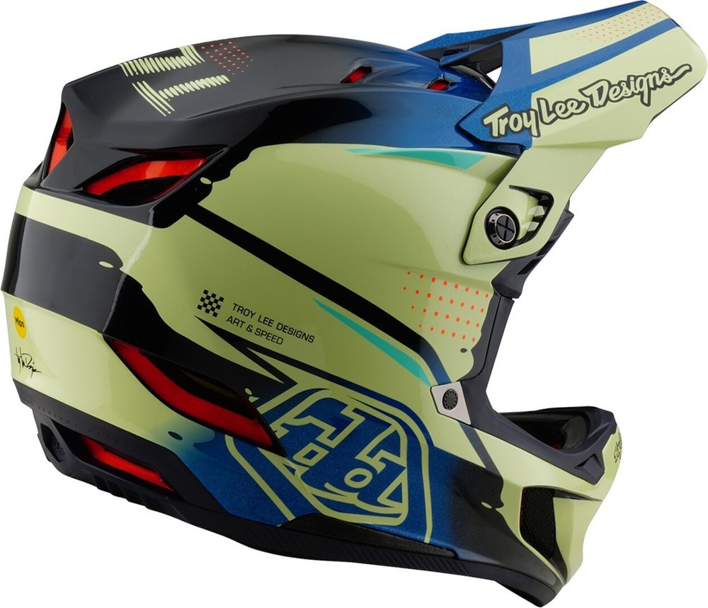 Troy Lee Designs D4 Mips Drip Composite Downhill Helmet