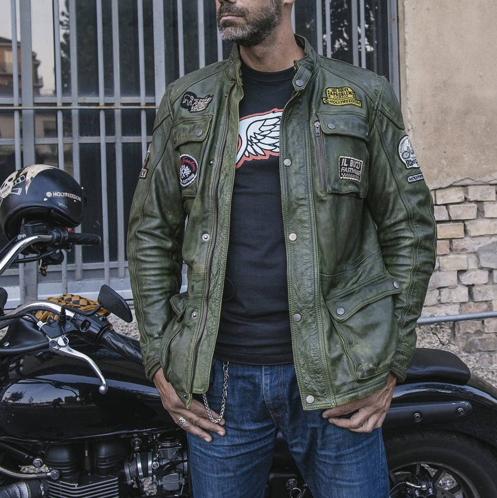HolyFreedom Quattro Evolution Motorcycle Leather Jacket
