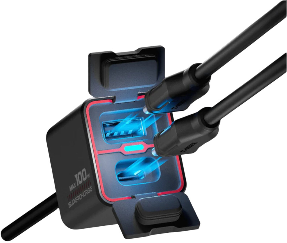 CHIGEE MFP0094 TR100 2-way USB A/C Fast Charger