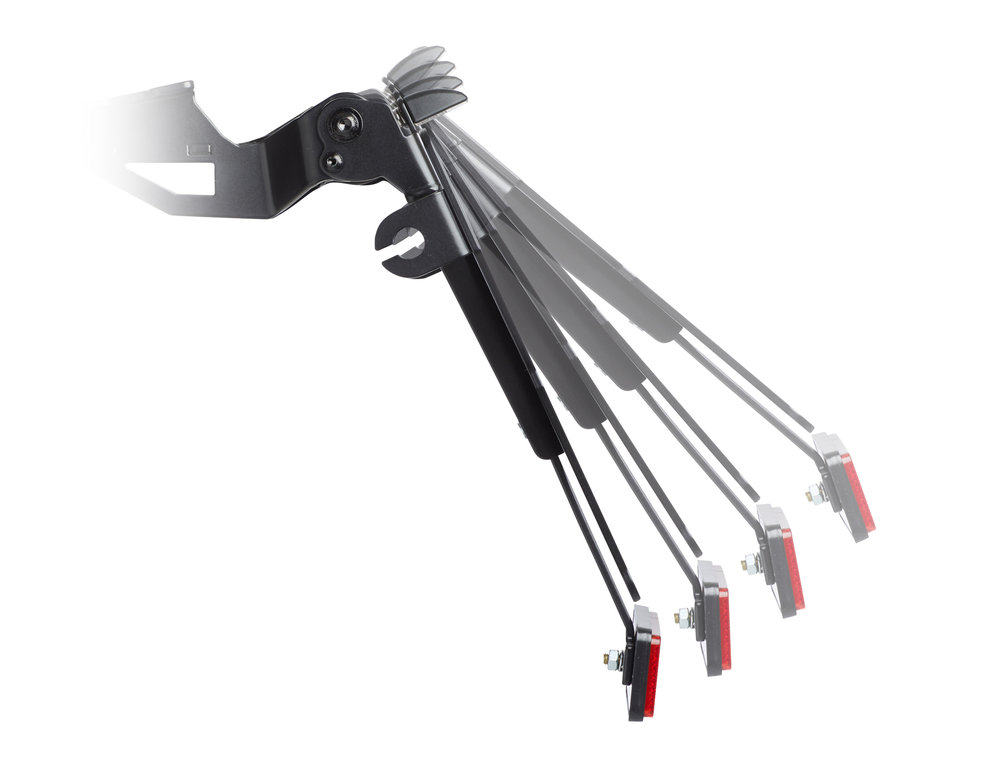 PROTECH license plate holder kit including reflector and plate light stainless steel/powder-coated aluminium black