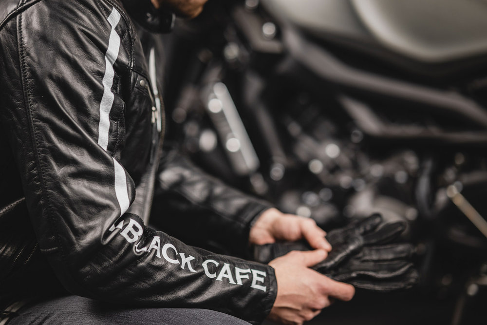 Black-Cafe London Toronto Motorcycle Leather Jacket