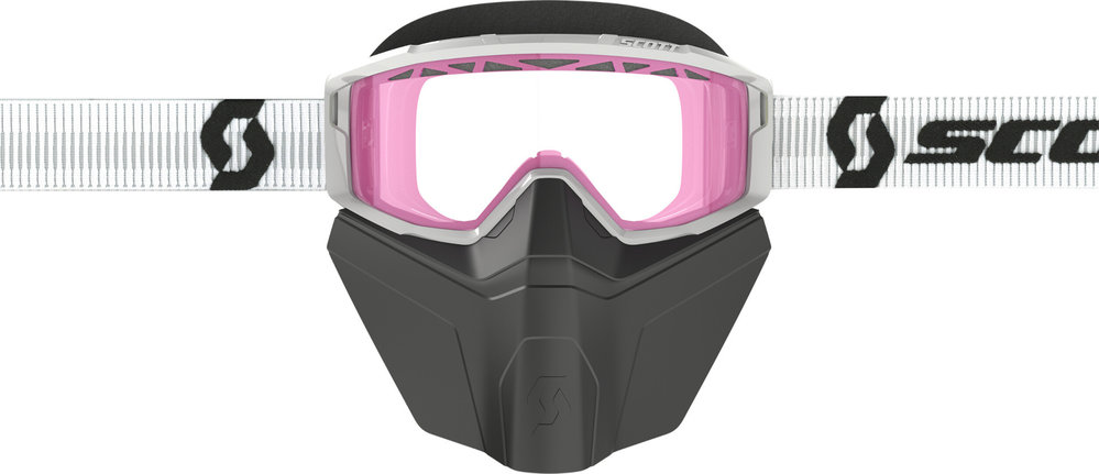 Scott Primal Safari Facemask White/Pink Snow Goggles
