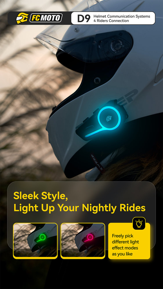 ASMAX D9 FC-Moto Edition Bluetooth Communication System Single Set