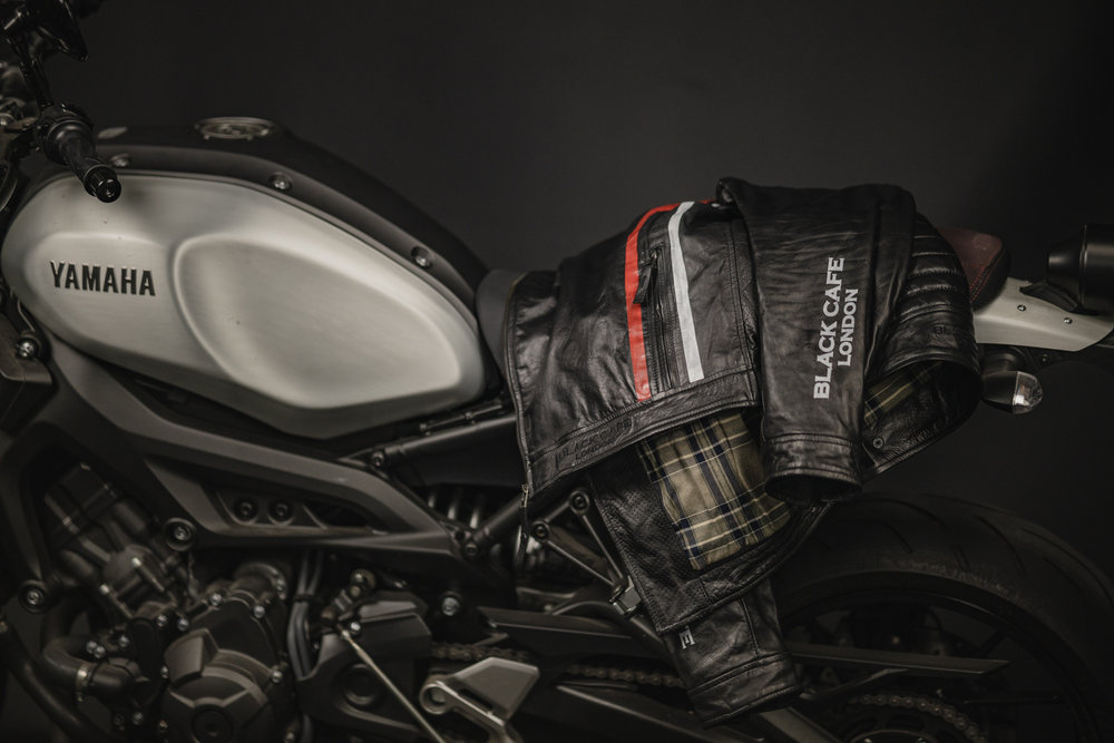 Black-Cafe London Seoul Motorcycle Leather Jacket