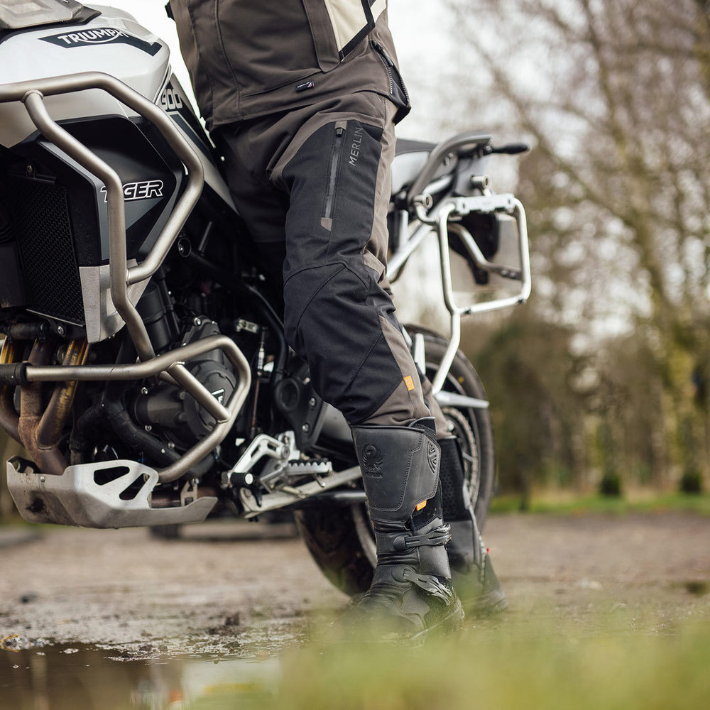 Merlin Borderlands D3O In Boot Motorcycle Textile Pants