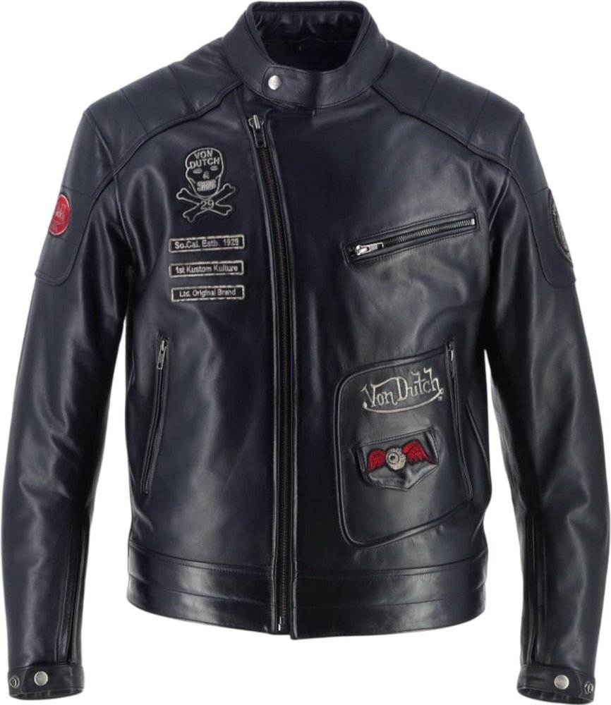 Von Dutch X Helstons Coliseum Motorcycle Leather Jacket