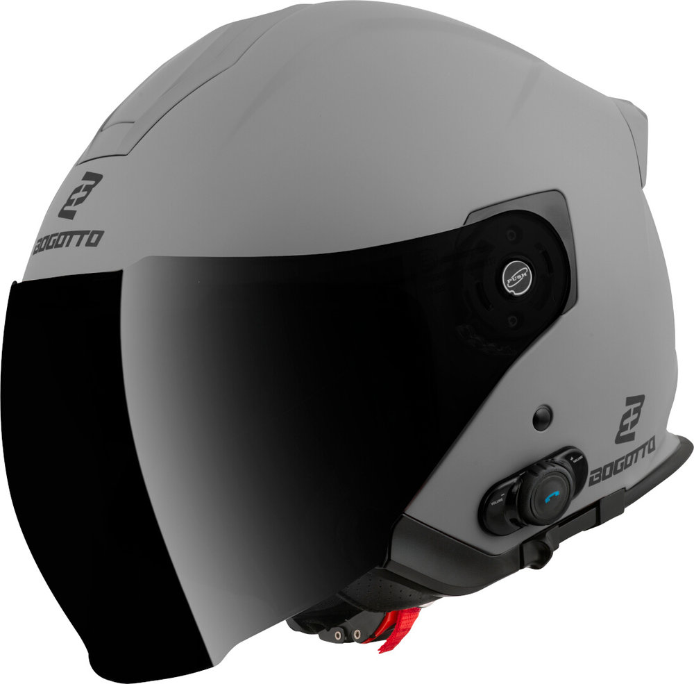 Bogotto H586 BT Solid Bluetooth Jet Helmet