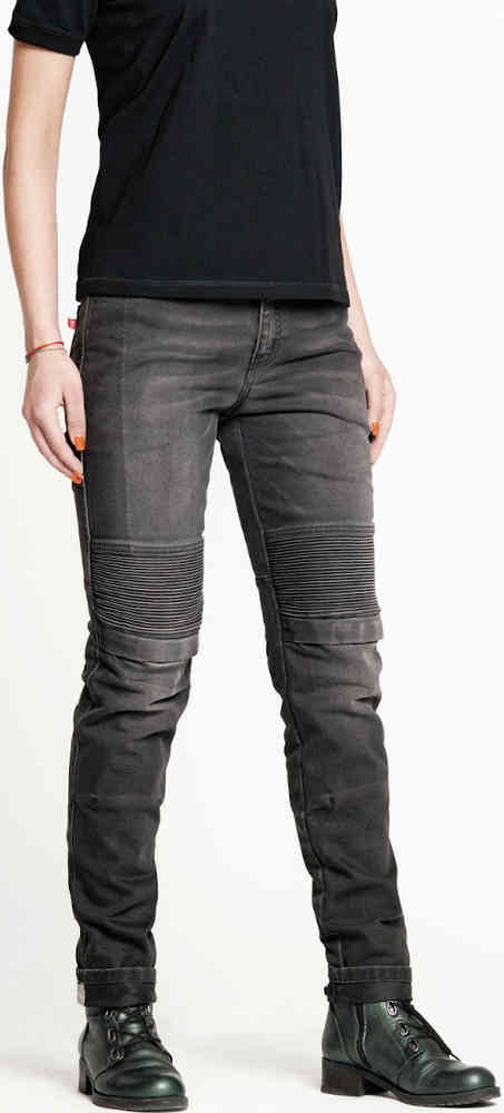 Pando Moto Rosie Devil Plain Ladies Motorcycle Jeans