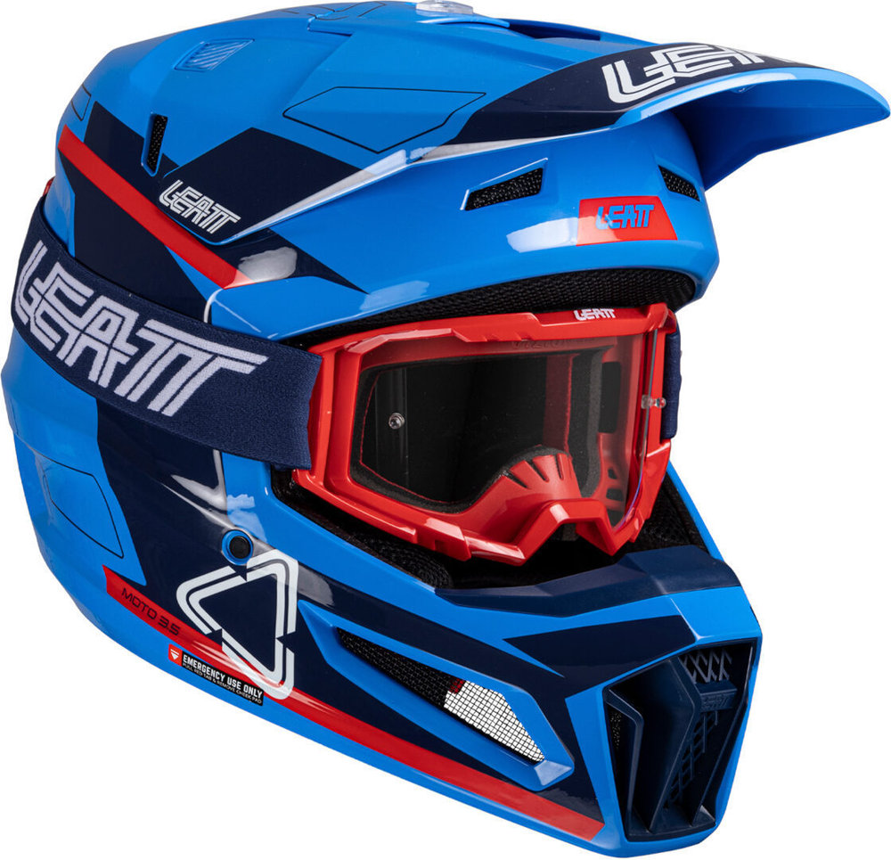 Leatt 3.5 Angled Motocross Helmet with Goggles