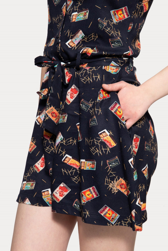 Queen Kerosin Dark Navy Ladies Jumpsuit