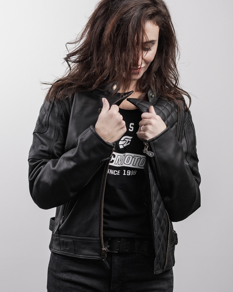 Merlin Bristol D3O Cafe Ladies Motorcycle Leather Jacket