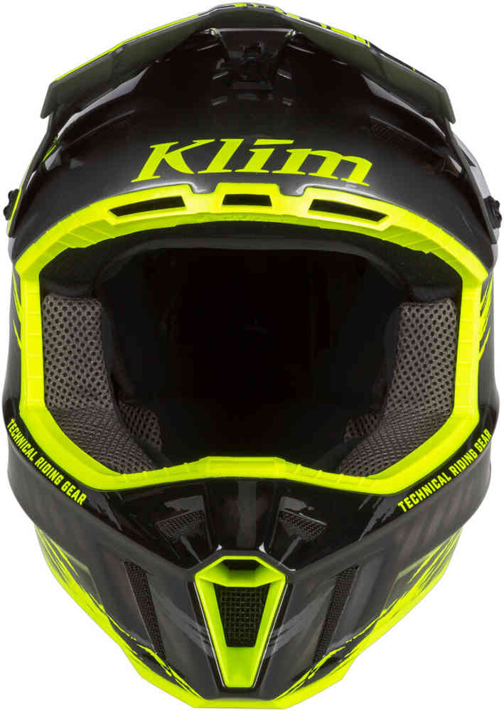 Klim F3 Carbon Pro Thrashed Hi-Vis Snowmobile Helmet