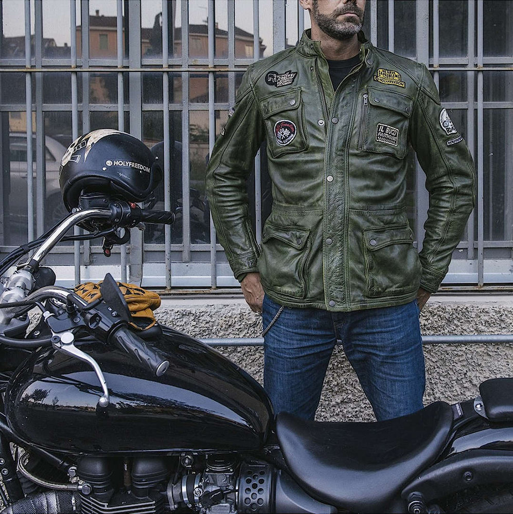 HolyFreedom Quattro Evolution Motorcycle Leather Jacket