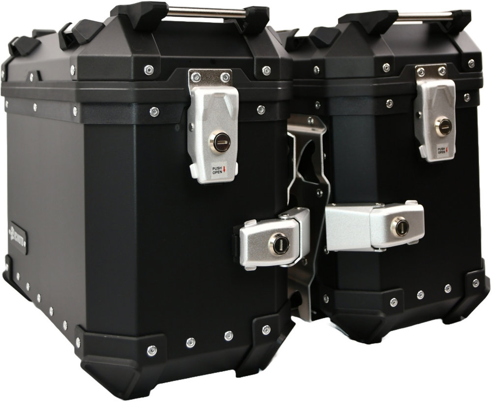 FC-Moto Terreno EVO Black 28 L Alu Side Case Set + Lock Cylinder Set