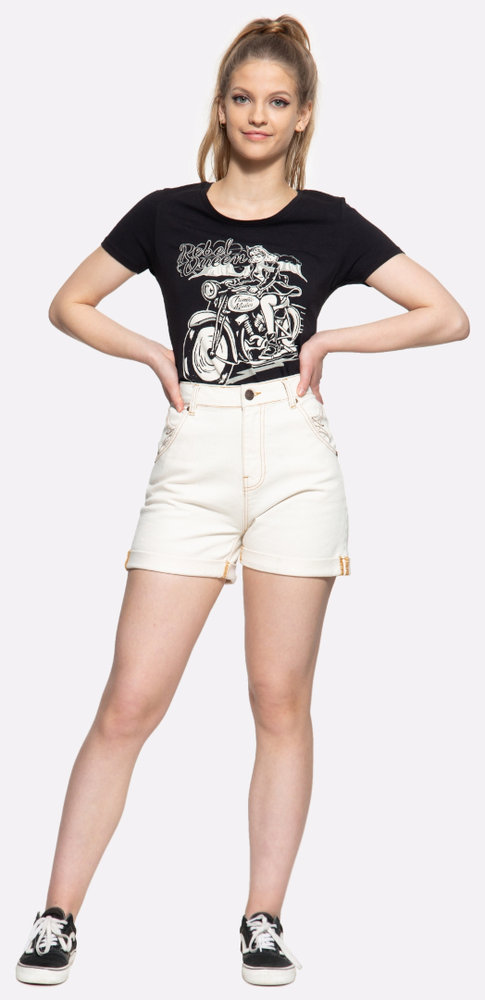 Queen Kerosin Denim Ladies Shorts