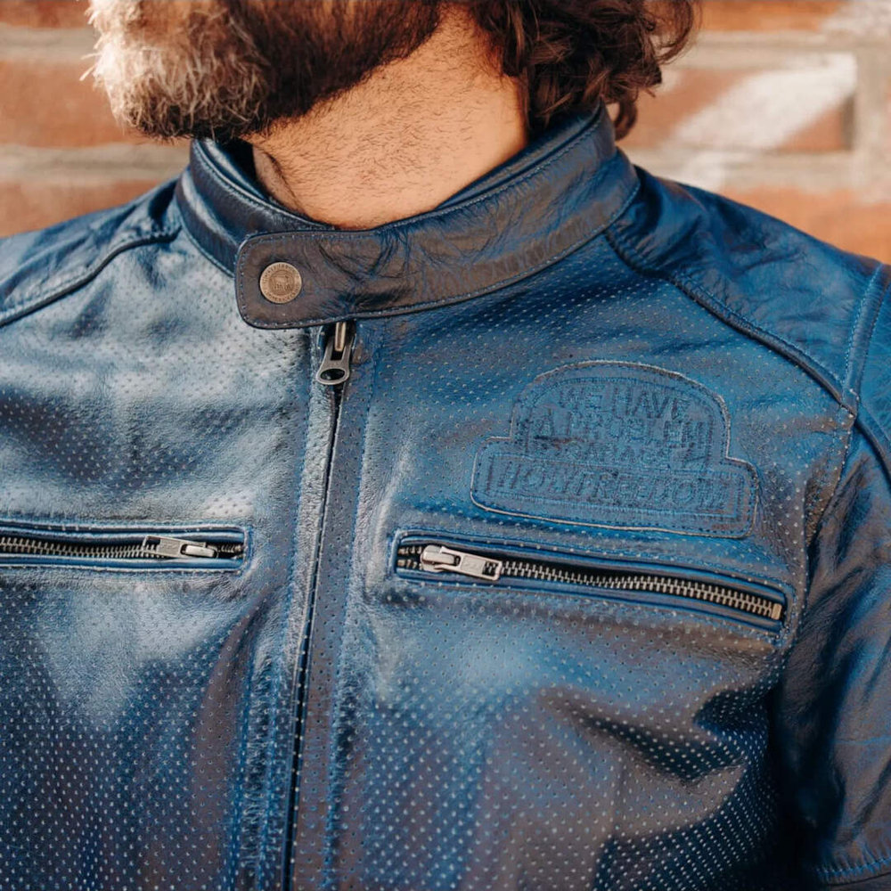 HolyFreedom Zero Summer perforated Motorcycle Leather Jacket