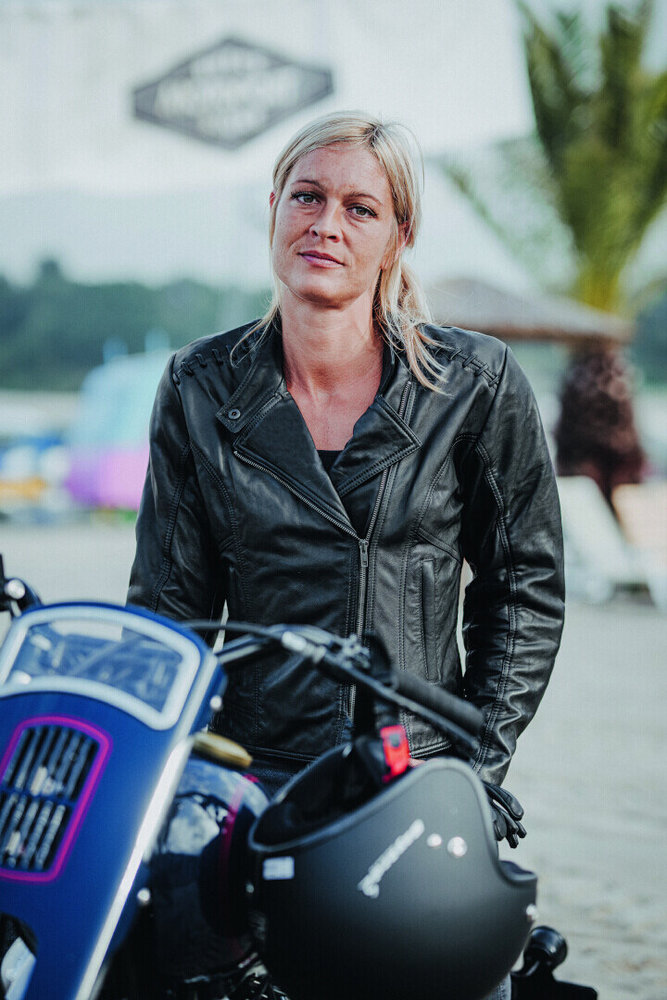 DIFI Rose Ladies Motorcycle Leather Jacket