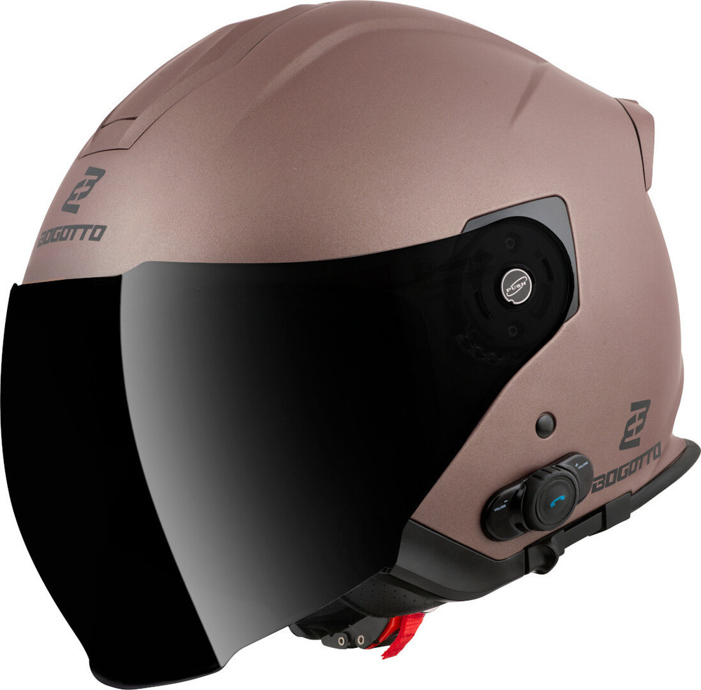 Bogotto H586 BT Solid Bluetooth Jet Helmet