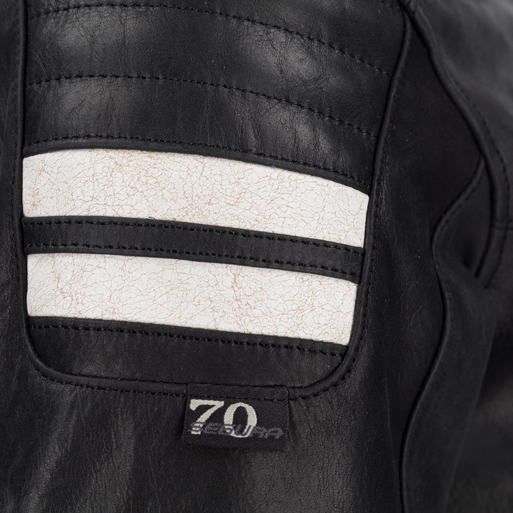 Segura Stripe Ladies Motorcycle Leather Jacket