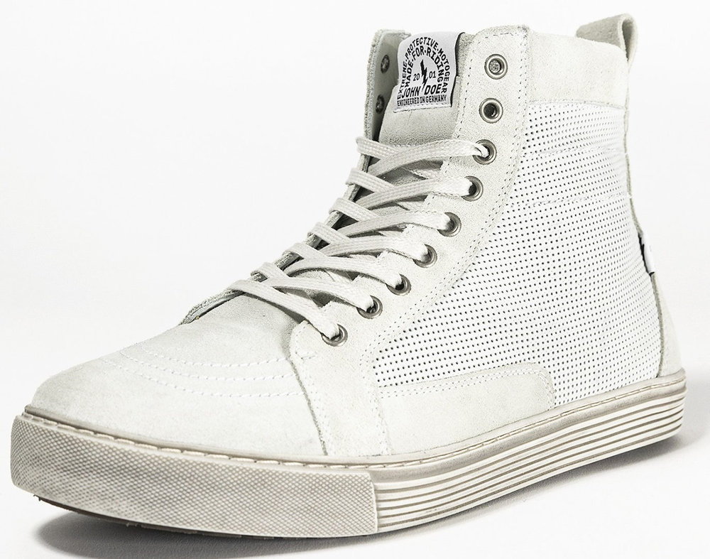 John Doe Neo White Motorcycle Shoes