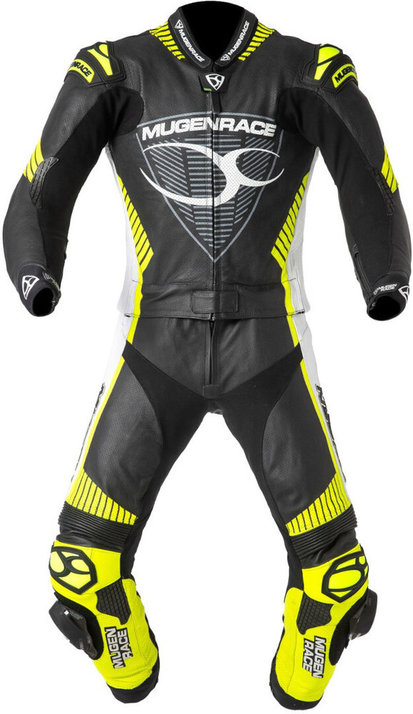 MUGENRACER Impegnato perforated Two Piece Motorcycle Leather Suit