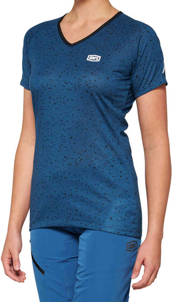 100% Airmatic Slate Blue Ladies Short Sleeve Bicycle Jersey
