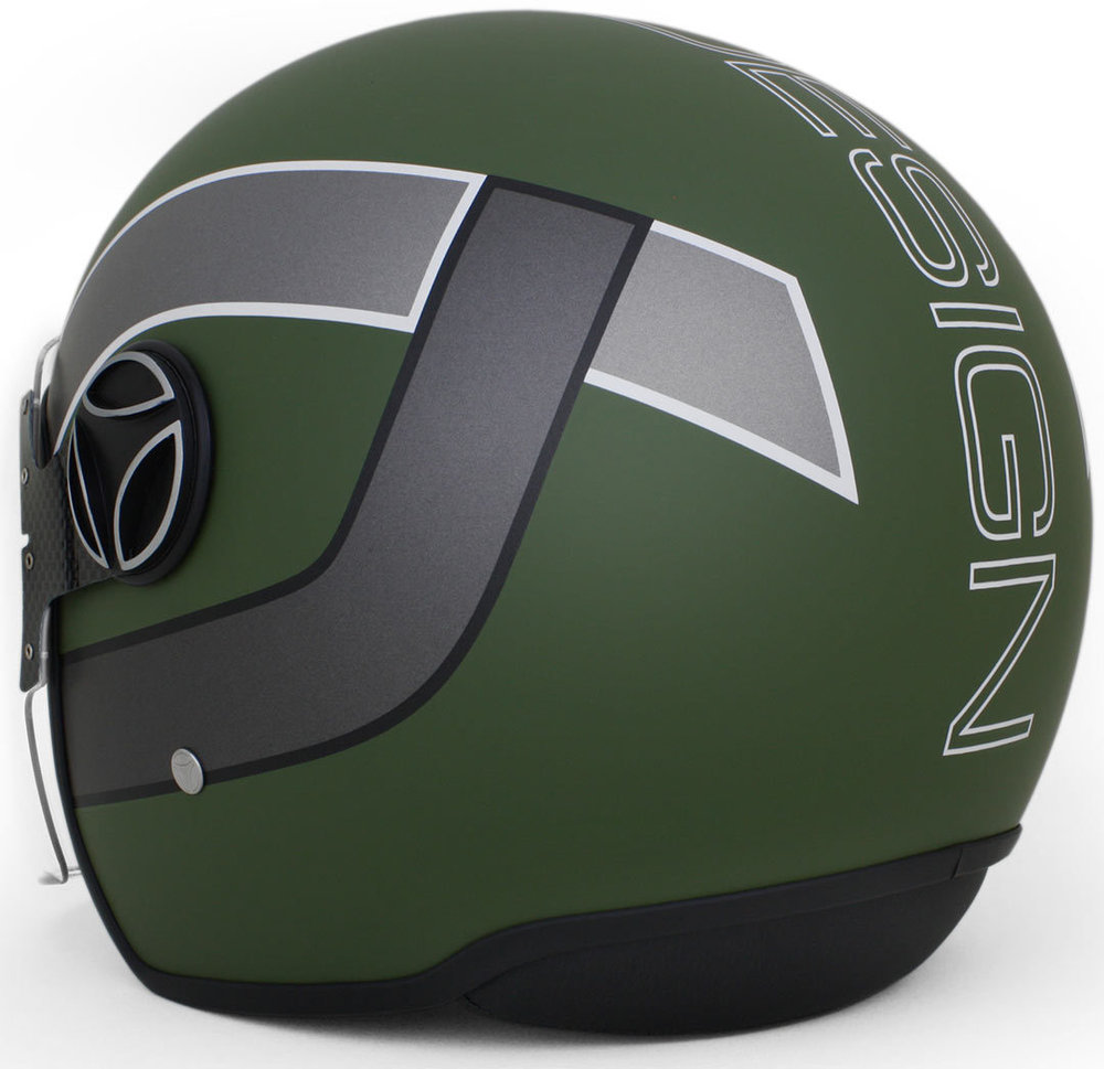 MOMO Arrow Jet Helmet Green Matt / White